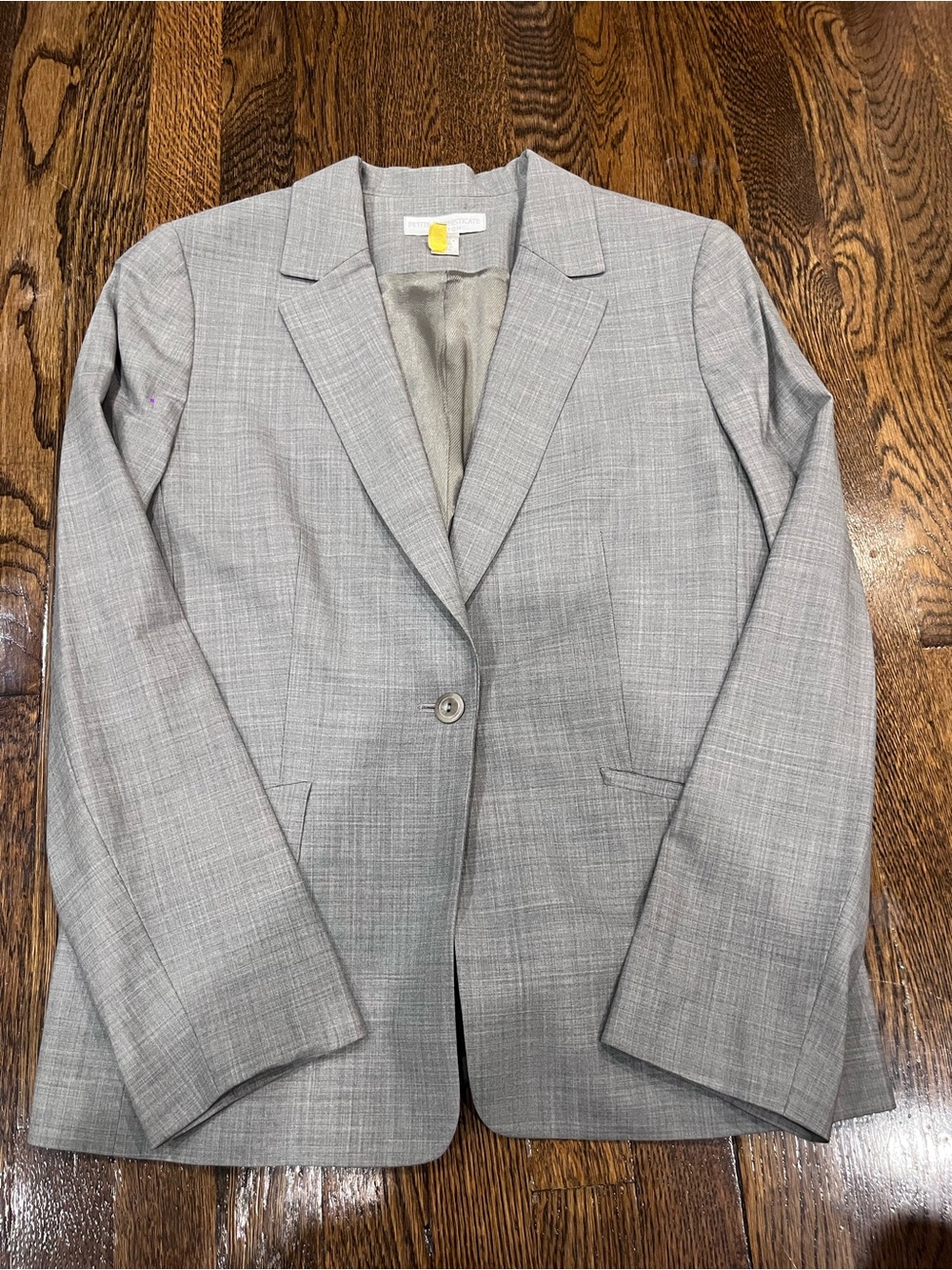 Classic Gray Single-Button Blazer